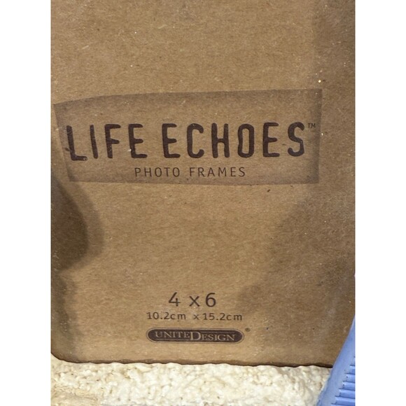 United Designs life Echos Beach Flip Flop Sz4X6 Glass Picture Frame NWT - Picture 3 of 5